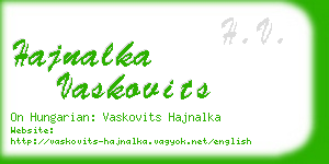 hajnalka vaskovits business card